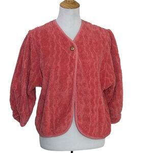 Vintage Mark Travers Supertex Australia Terrycloth One Button Jacket Sz S